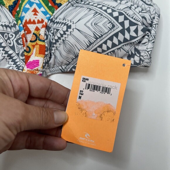 Rip Curl Women's Junior's  Surf Strappy Back Bikini Top SwimSuit Sz M Colorful - Picture 3 of 8